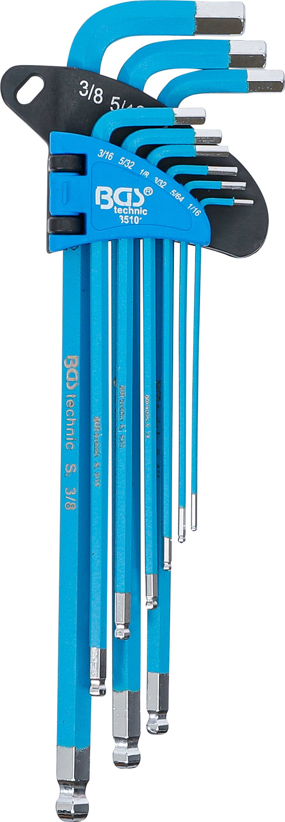 BGS Stiftsleutelset extra lang binnenzeskant inches 9 delig-1