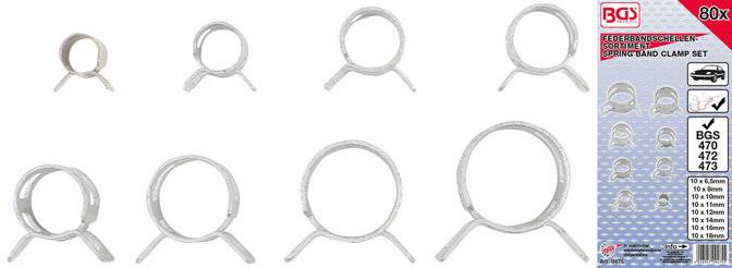 BGS Assortiment vleugelslangklemmen 80 delig-0