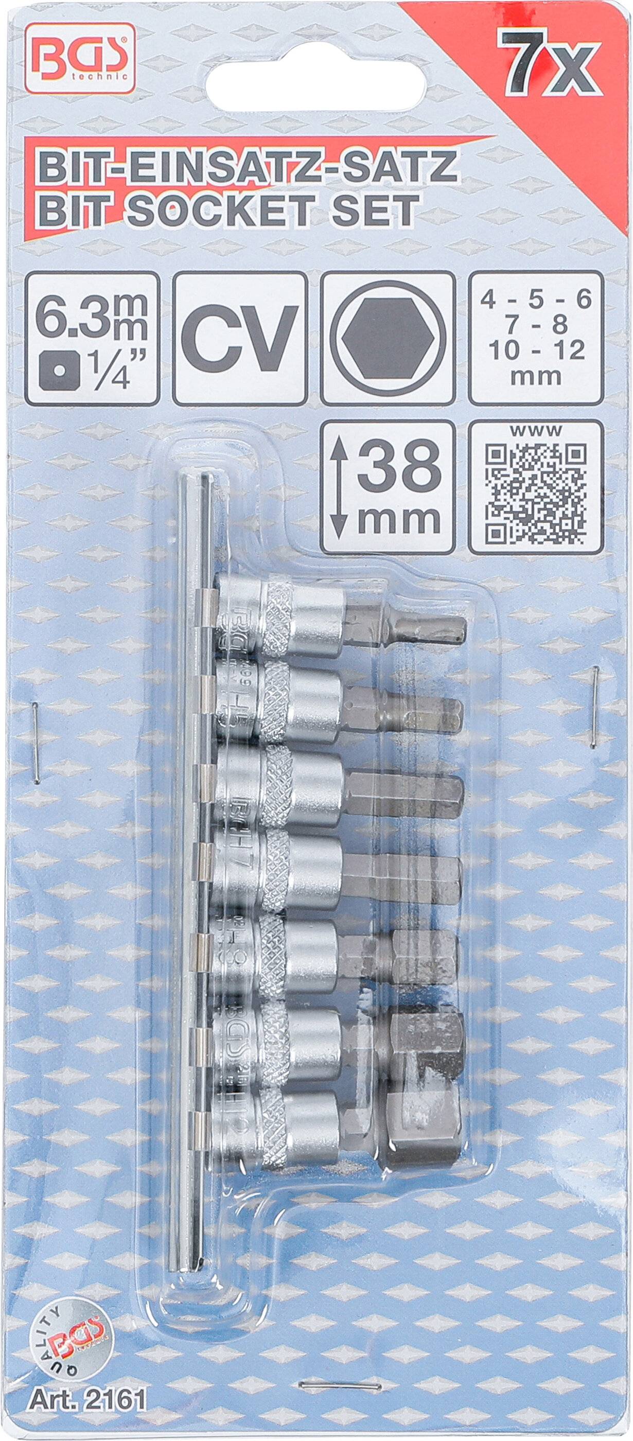 BGS Dopsleutelbitset - 1/4" - INBUS 4 t/m 12 mm - 7 delig-2