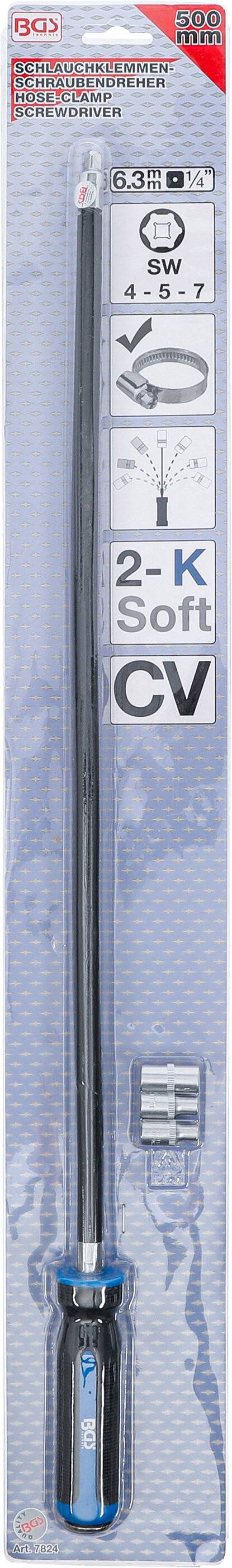 BGS 1/4" Slangklem schroevendraaierset 500 mm-3