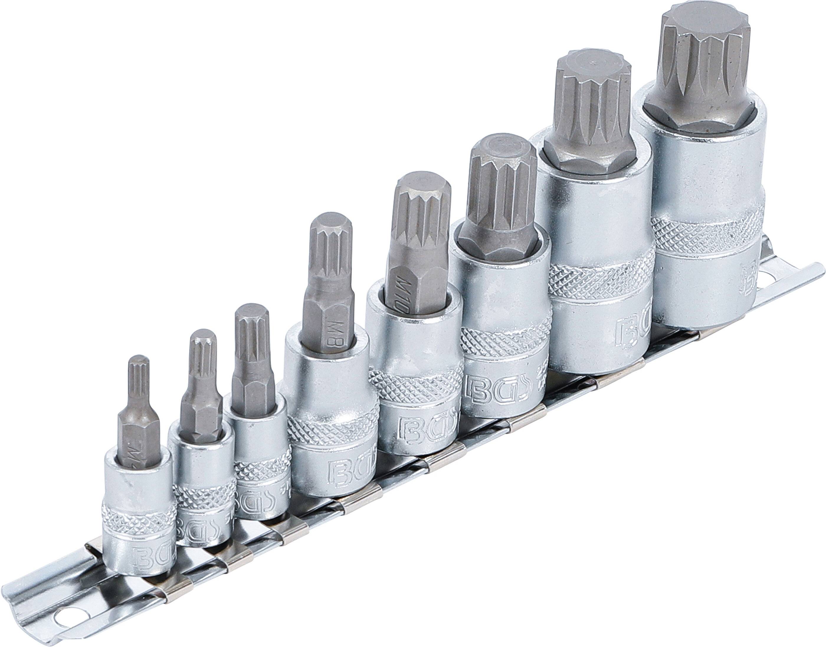 BGS 3/8" 1/4" 1/2" Slagbit dopsleutelset Spline (voor XZN) M4 - M16-1