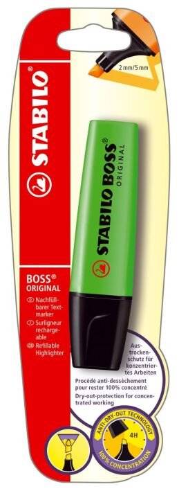 Markeerstift stabilo boss 70/33 blister groen | Blister a 1 stuk-0