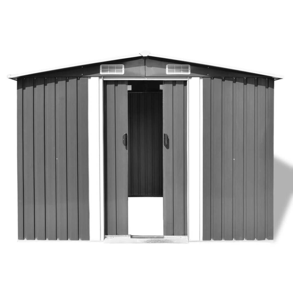 vidaXL - Tuinberging - 257x205x178 - cm - metaal - grijs-2
