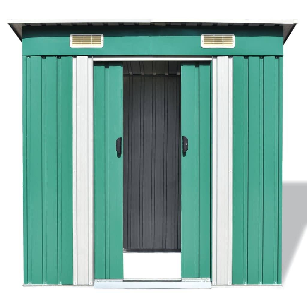vidaXL - Tuinschuur - metaal - groen-3
