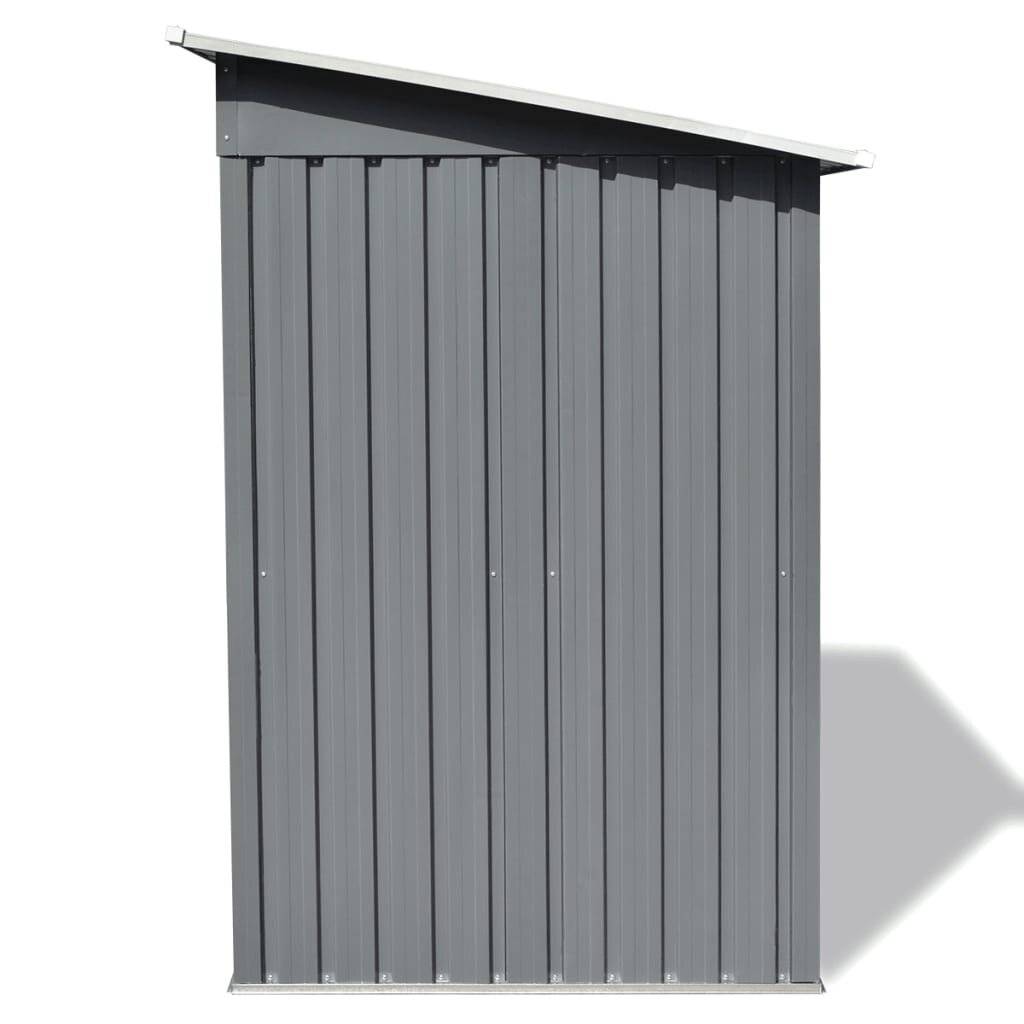 vidaXL - Tuinschuur - metaal - grijs-5