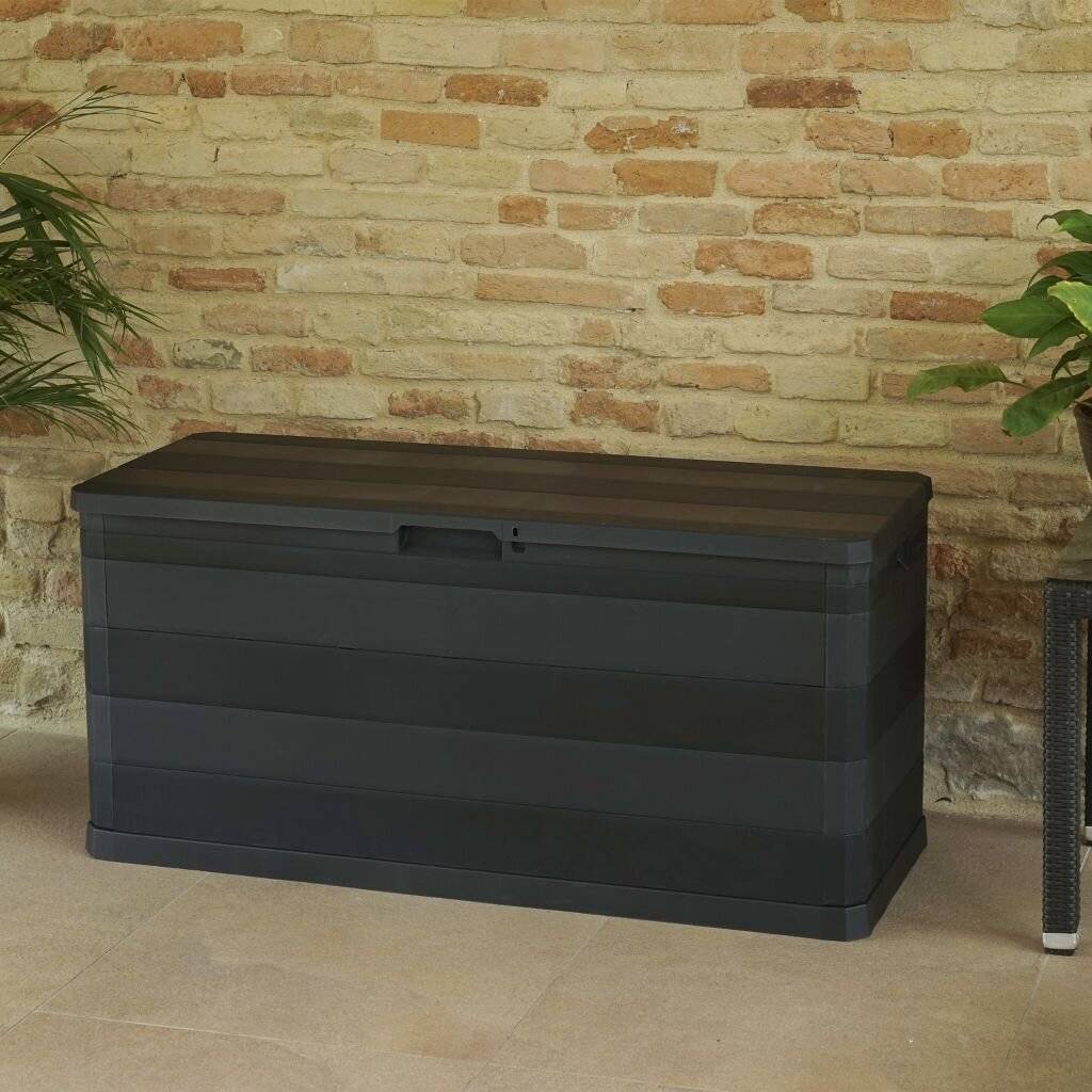 vidaXL - Tuinbox - 117x45x56 - cm - zwart-5