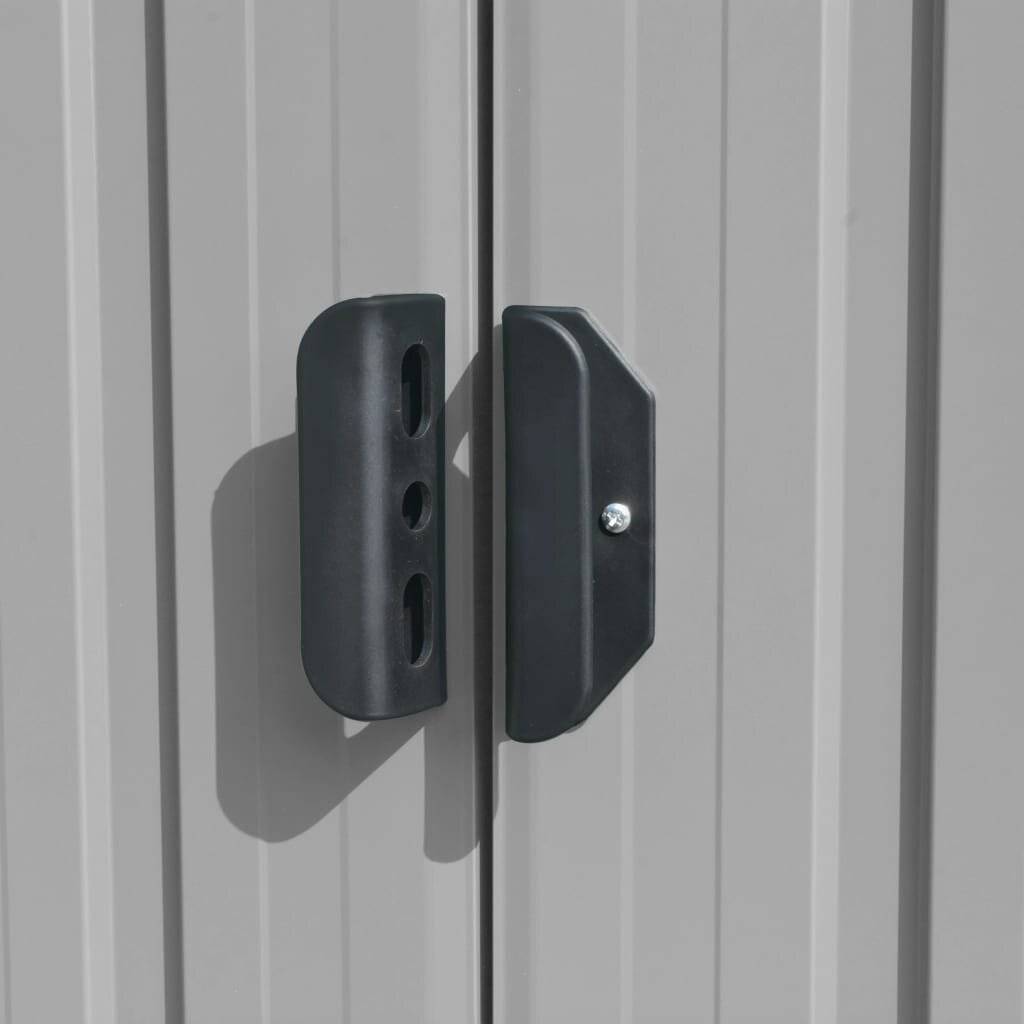 vidaXL - Tuinschuur - 257x298x178 - cm - metaal - grijs-2