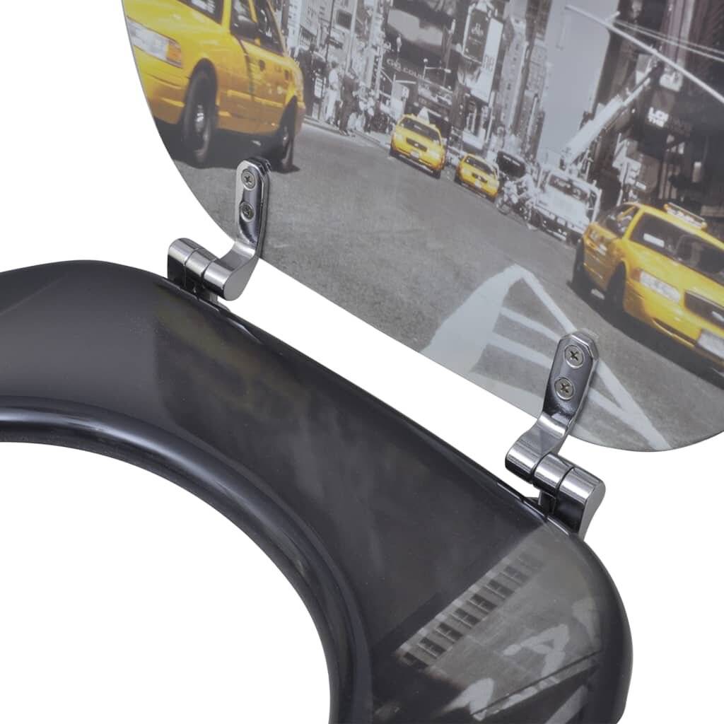 vidaXL - Toiletbril - van - MDF - met - New - York - dessin-5