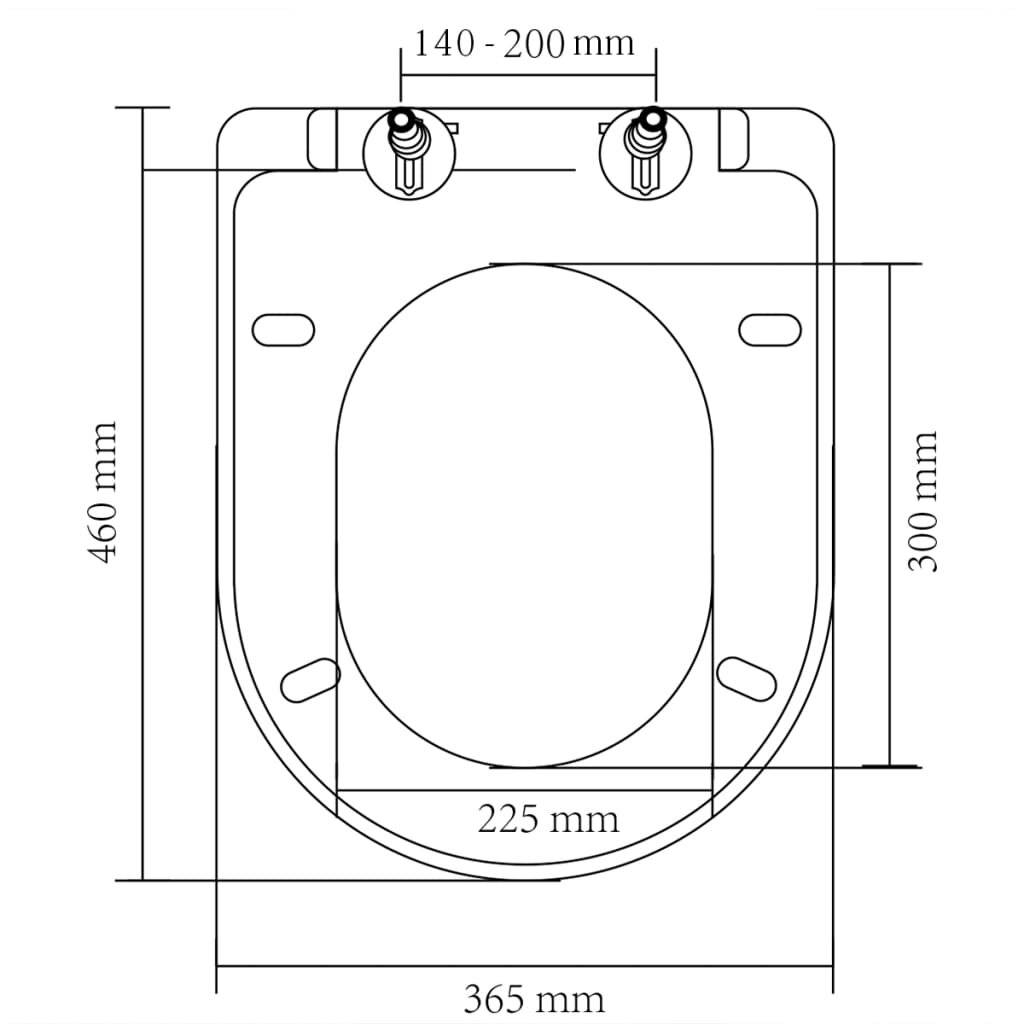 Symboolafbeelding voor vidaXL - Toiletbril - soft-close - met - quick-release - ontwerp - vierkant - wit