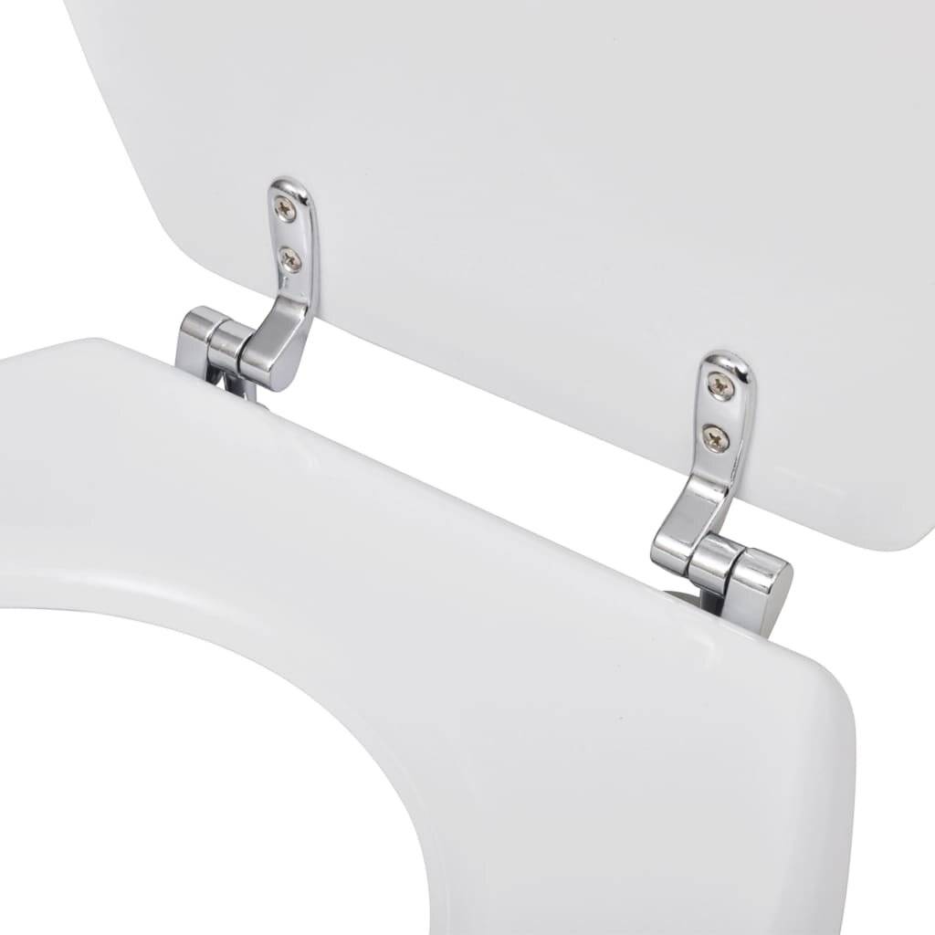vidaXL - Toiletbril - simpel - ontwerp - MDF - wit-5