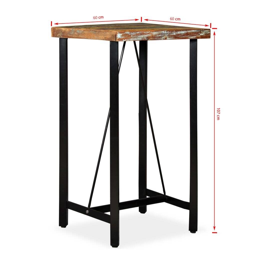 Symboolafbeelding voor vidaXL - Bartafel - 60x60x107 - cm - massief - gerecycled - hout