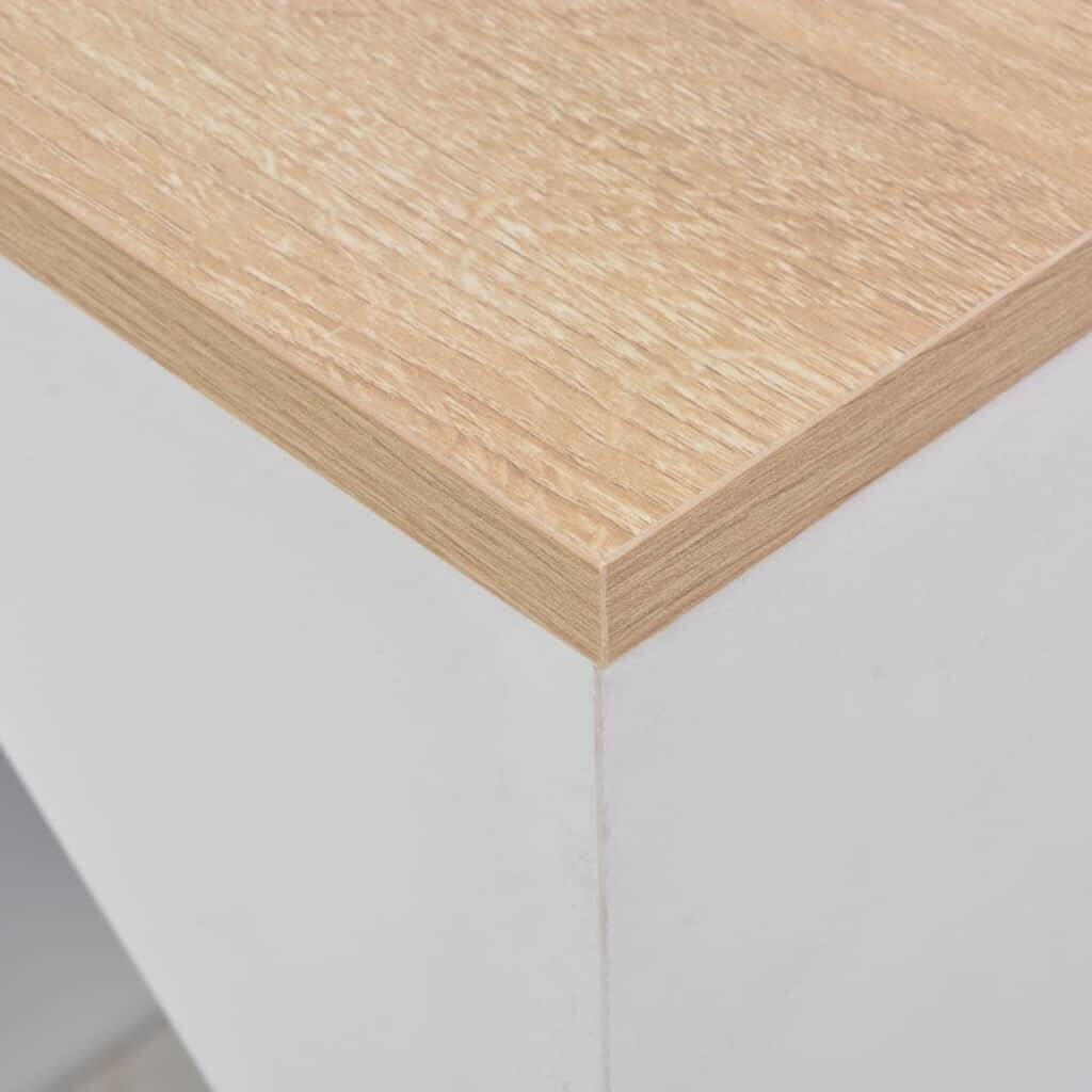 vidaXL - Bartafel - met - kast - 115x59x200 - cm - wit-1