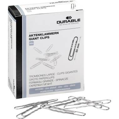 Duurzame paperclips 50 mm, gegalvaniseerd, 100 stuks-1