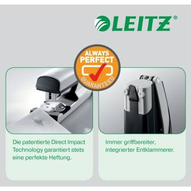 LEITZ Nexxt 5505 Platte Nietmachine Zwart - 30 Vellen Capaciteit (5505-00-95)
