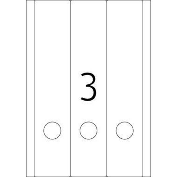HERMA inkjet-mapetiketten. A4 wit 61x297 mm papier 75 stuks.