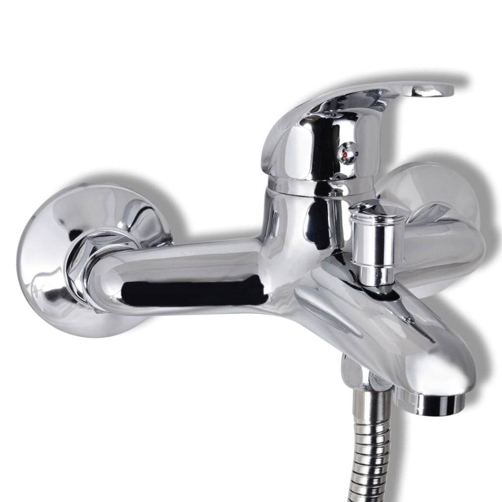 Vidaxl douchekraan set eenknops chroom 87184758639228718475863922-4