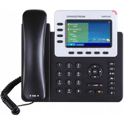 Grandstream GXP2140 - IP Phone - Zwart - Handset met snoer - 4 regels - LCD - 10,9 cm (4.3")
