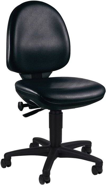 Werkdraaistoel wielen kunstleren kussen 420-550 mm TOPSTAR-3