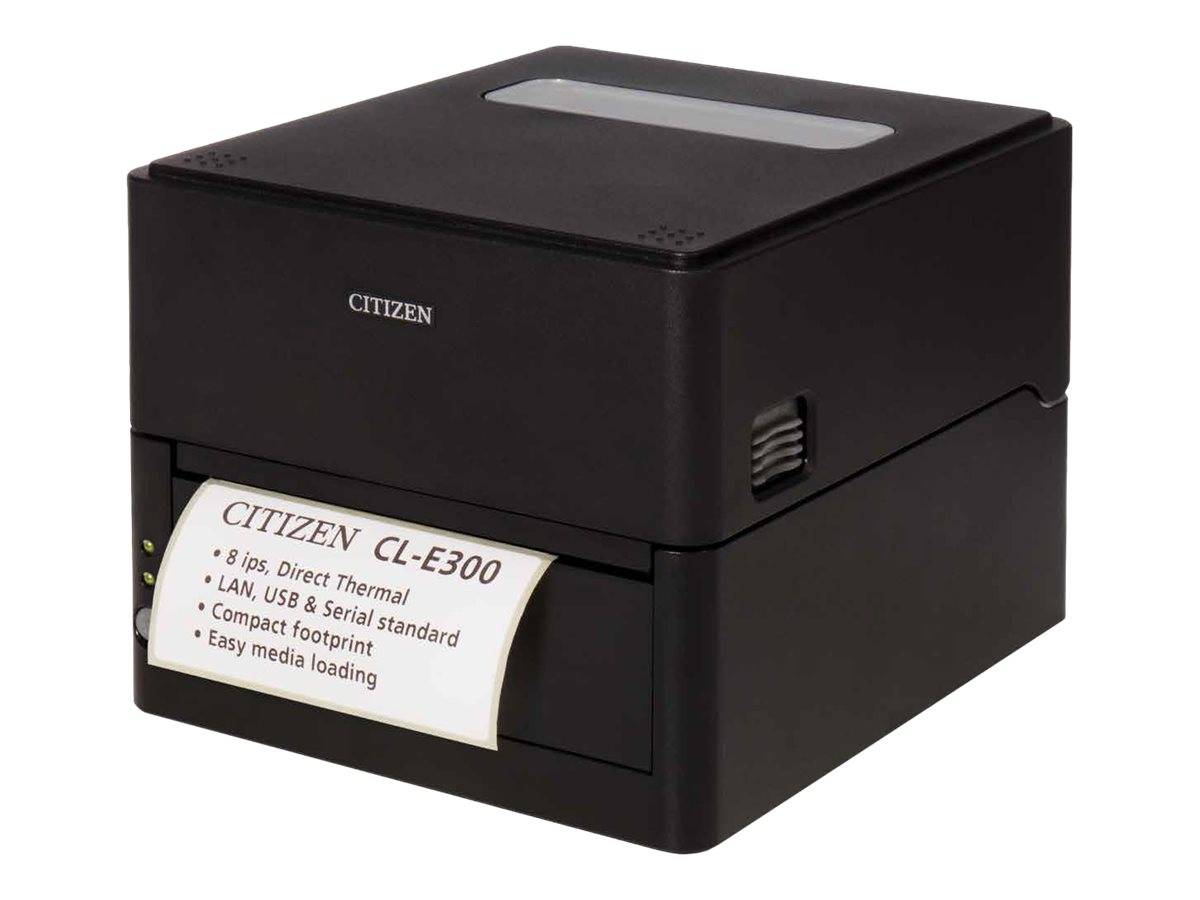 Citizen CL-E300, 8 dots/mm (203 dpi), USB, RS232, Ethernet, zwart, 118 mm-0