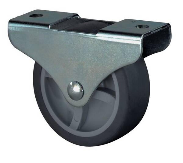 Kastwieltje wiel d. 30 mm draagvermogen 35 kg materiaal rol thermoplastisch rubb