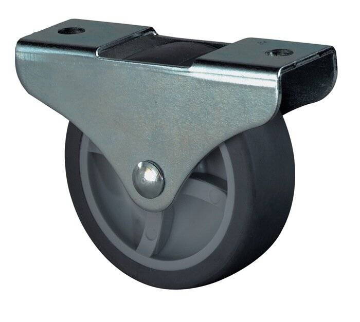 BS Rollen Bokwiel 50Mm Rubber Grijs-0