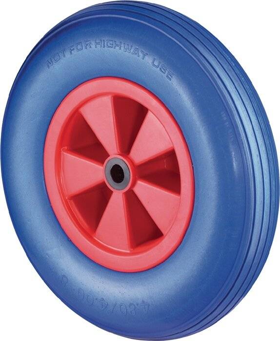BS Rollen Wiel Polyurethaan Lekvrij 400X100mm Blauw Kunststof-0