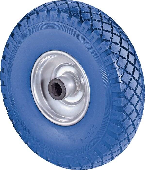 BS Rollen Wiel Polyurethaan Lekvrij 260X85mm Blauw Stalen Velg-2