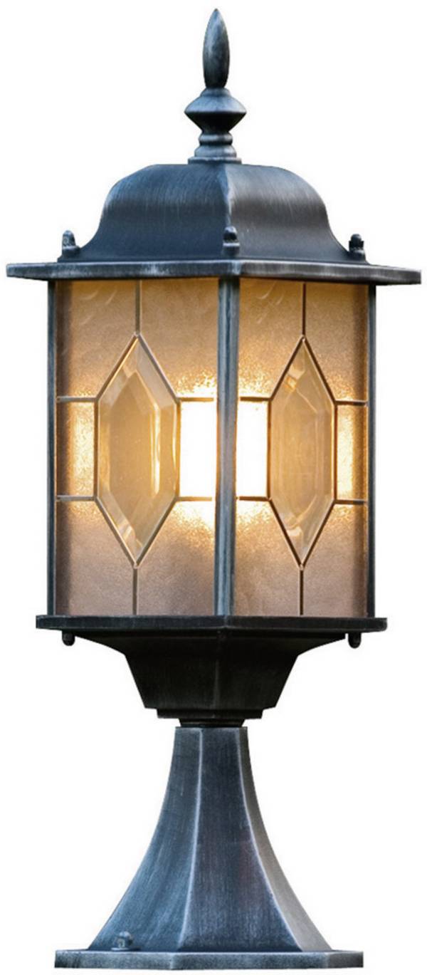 Staande buitenlamp  Spaarlamp E27 75 W Konstsmide Milano 7246-759 Zwart, Zilver