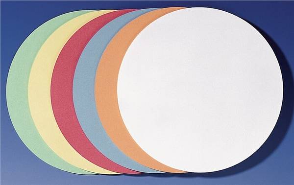 FRANKEN Moderatiekaarten - Cirkel - Diameter: 195 mm - Assortiment Kleuren (UMZ 20 99)