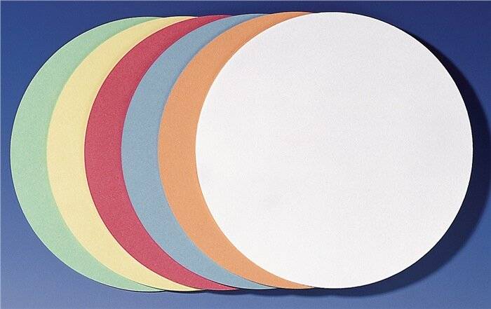 FRANKEN Moderatiekaarten - Cirkel - Diameter: 195 mm - Assortiment Kleuren (UMZ 20 99)-0