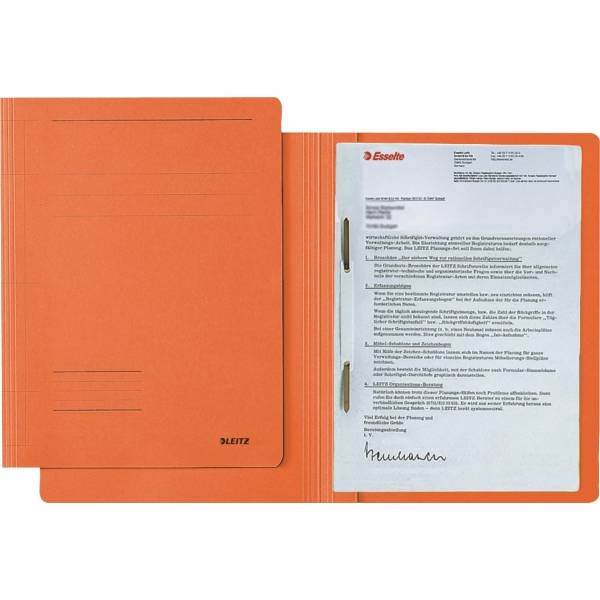 LEITZ Fresh Map met Klem A4 Karton Oranje 250 g/m² Capaciteit: 250 Vellen 25 Stuks (3003-00-45)-0