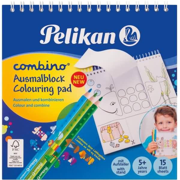 Pelikan schilderblok Combino 15x15cm 15 vellen spiraalbinding