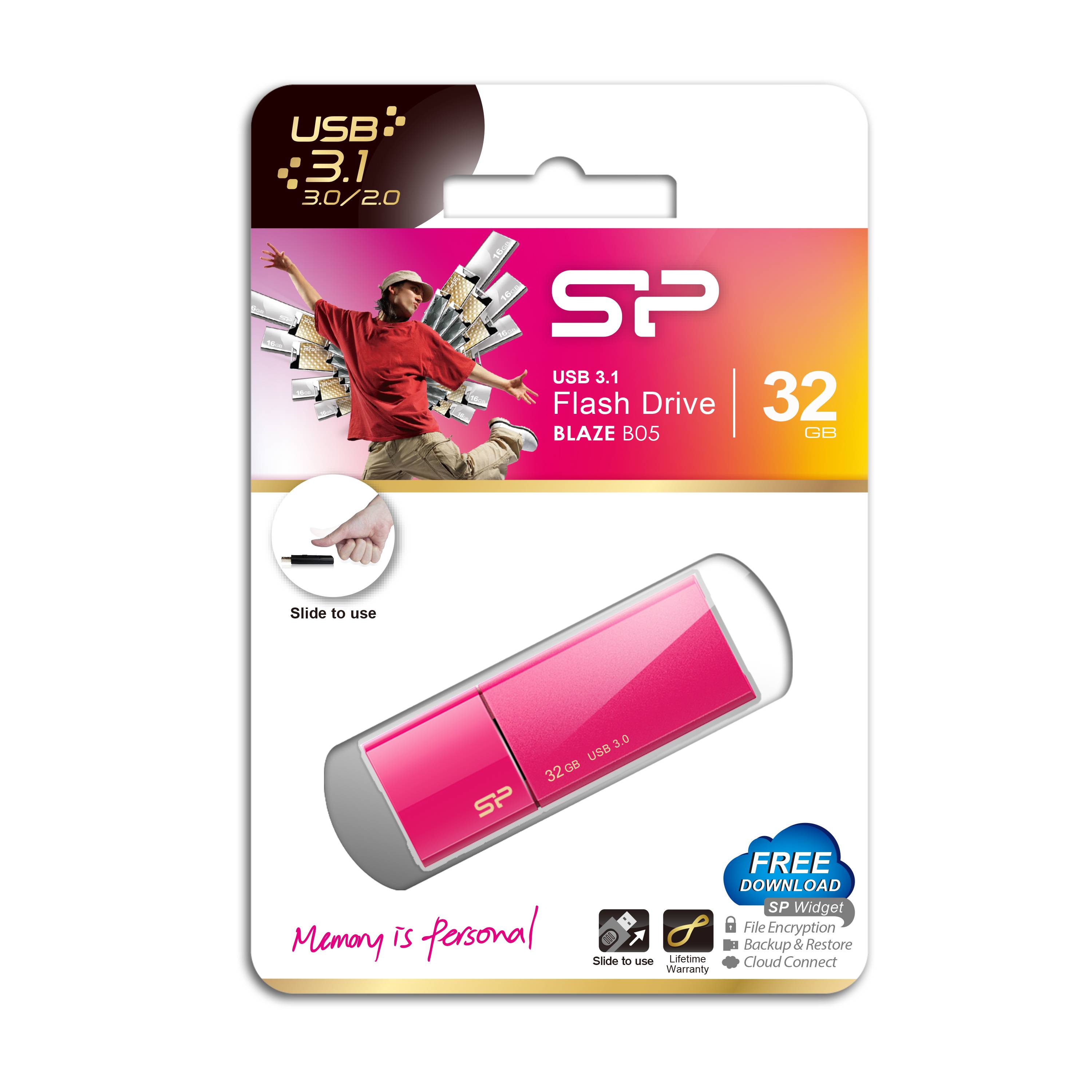 USB-stick 32GB Silicon Power USB3.2 B05 Roze-1
