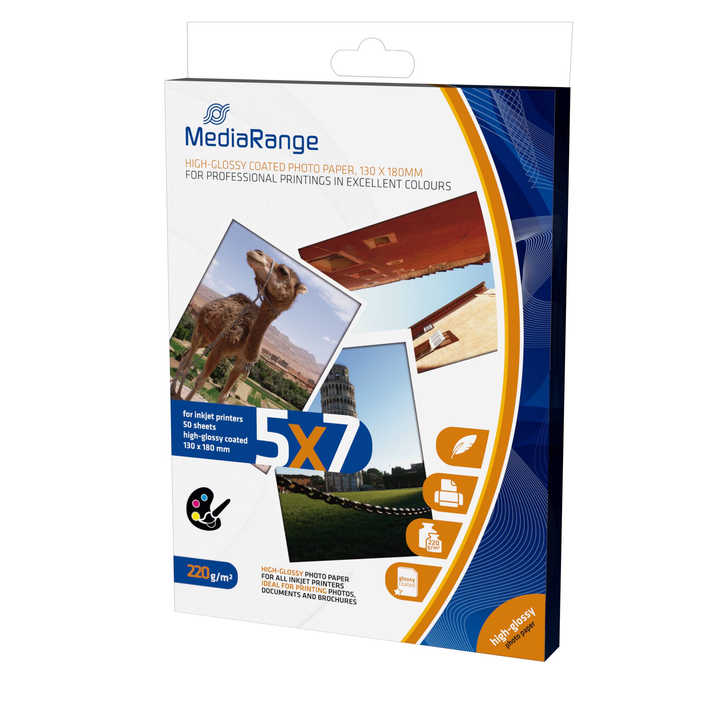 MediaRange fotopapier hoogglans 13x18cm 220g 50 vel-1