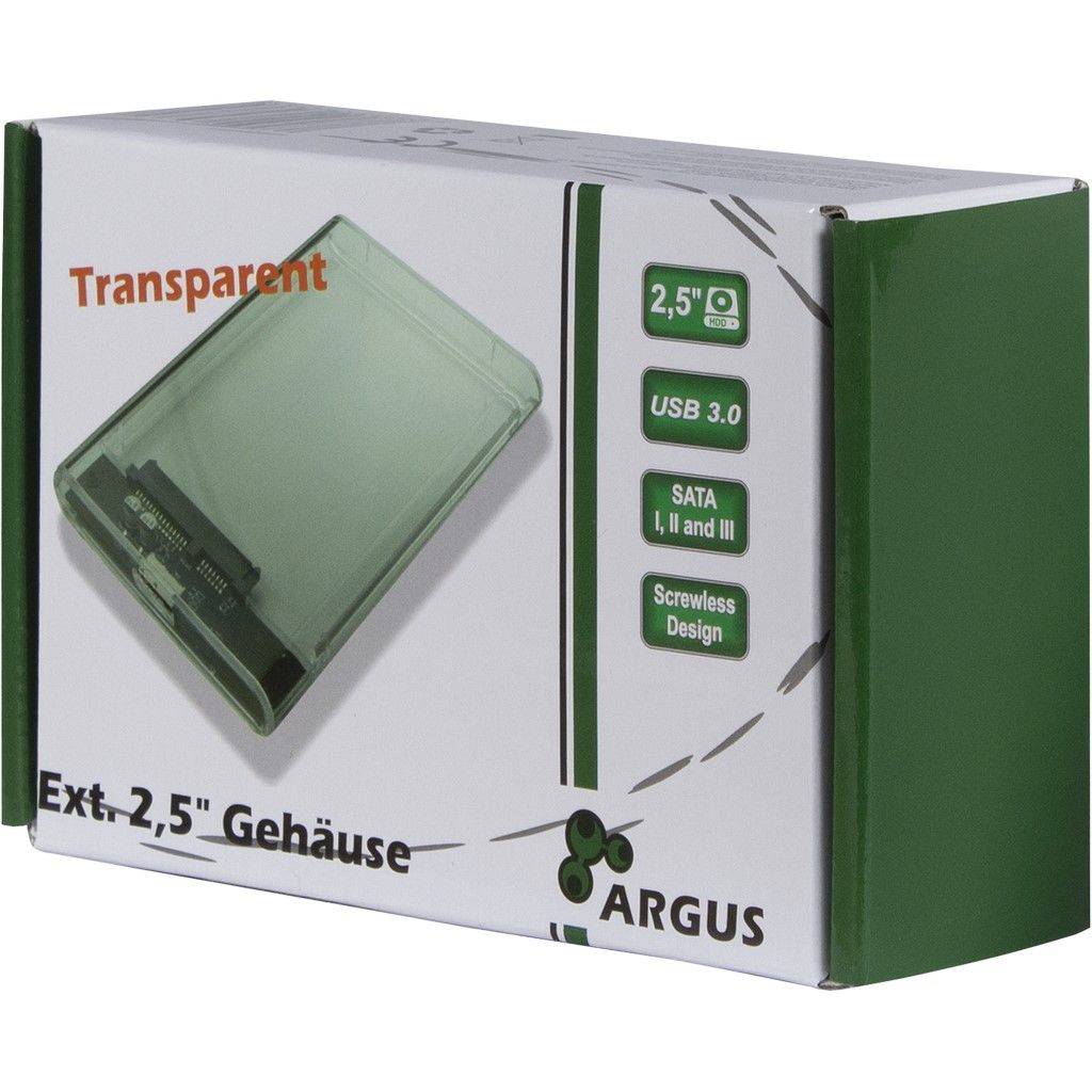 Inter-Tech HDD-behuizing 2,5" Argus GD-25000 USB 3.0 transparant-1