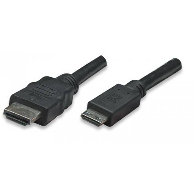 TECHly ICOC-HDMI-B-015 Netwerkkabel, patchkabel HDMI Aansluitkabel HDMI-A-stekker 1.80 m Zwart Vergulde steekcontacten-1