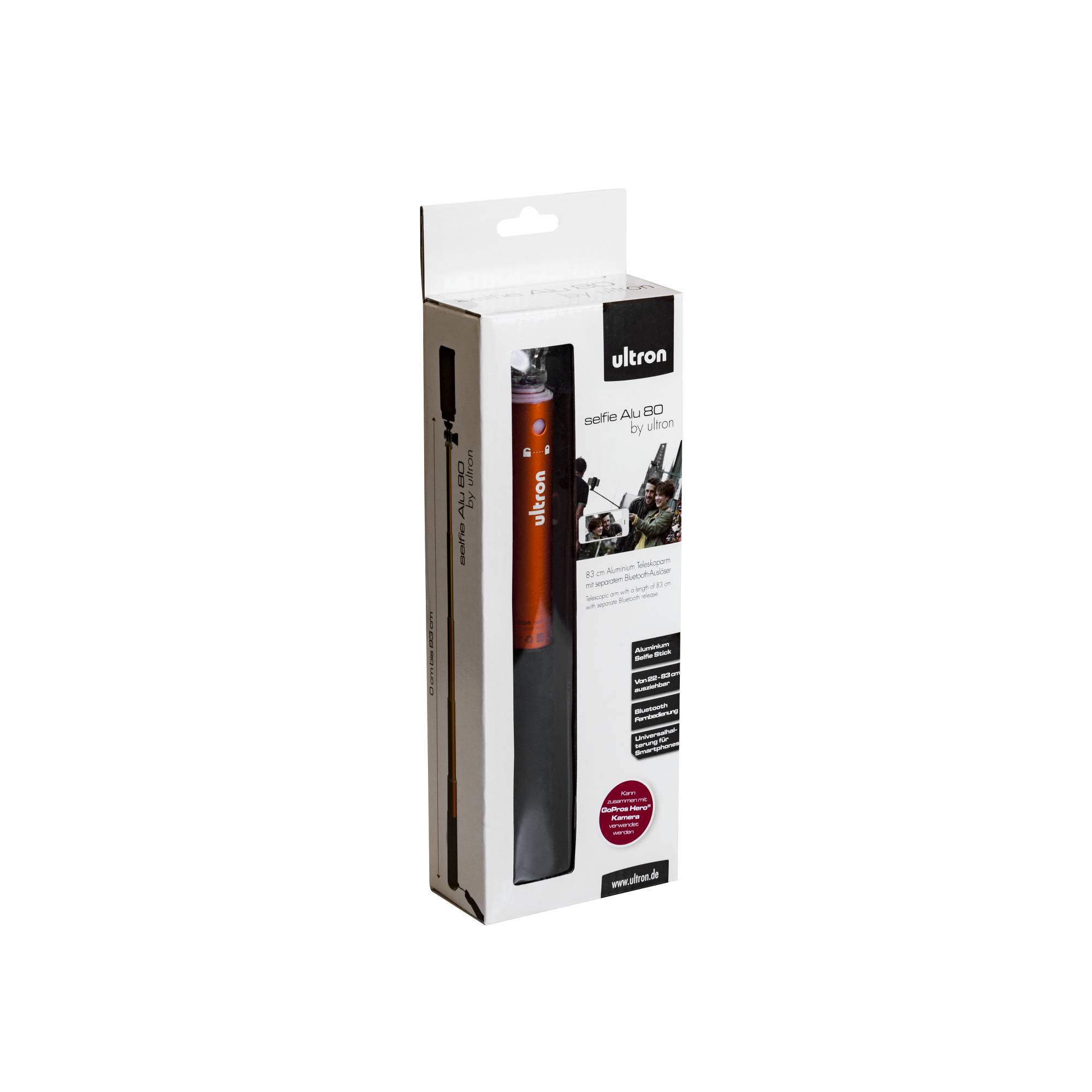 Ultron selfiestick van aluminium 80 goud/oranje-1