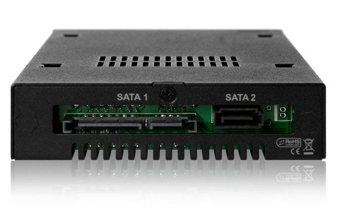 Backplane IcyDock 2x6,3cm SATAI-III in 1x3,5" HDD/SSD zwart-1