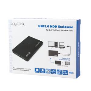 LOGILINK UA0256 Behuizing voor schijven: 2,5"; 0,46m; USB 3.0; ABS; zwart - 1 stuk-3