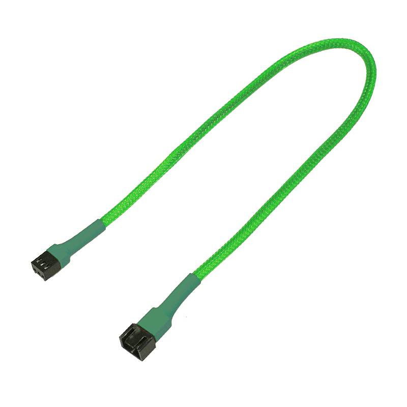 Kabel Nanoxia 3-Pin verlengkabel, 60 cm, neongroen-1