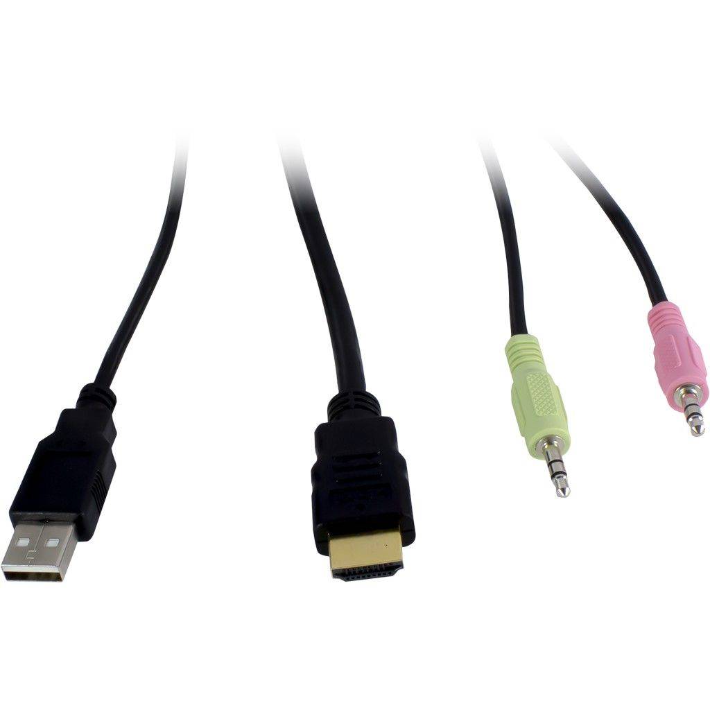 Inter-Tech KVM-switch AS-41HA HDMI, 4 poort, metaal-1