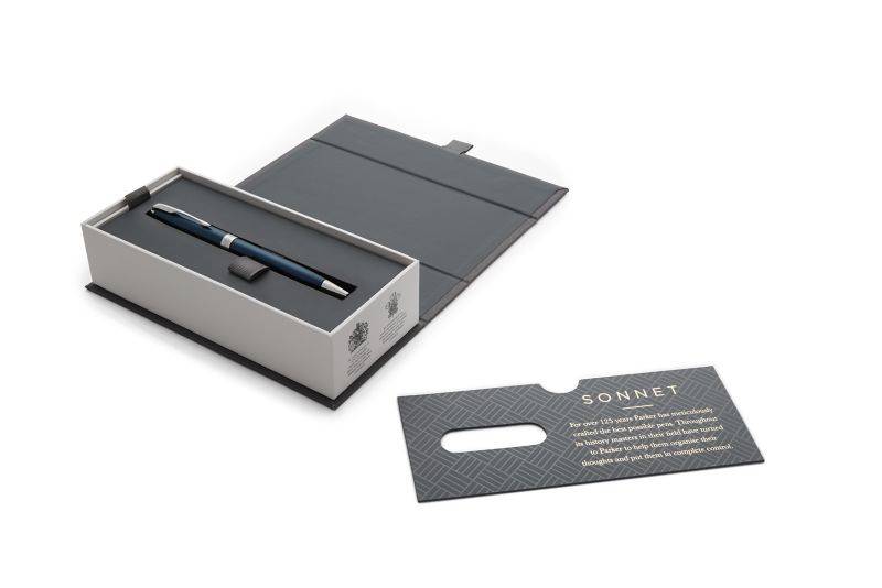 PARKER balpen Sonnet Lacquer Blue M Zwart geschenkverpakking-1