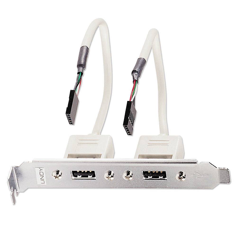 LINDY USB 2.0 Adapter [2x USB - 2x USB] Lindy - USB-Konsole - 5-poliger USB 2.0-Header (W) 20.00 cm-2