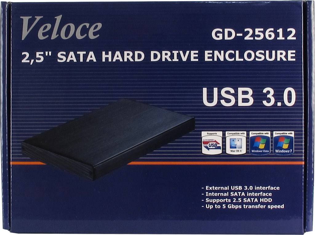 Inter-Tech Go 6,3 cm (2,5") Veloce GD-25612 USB 3.0-1