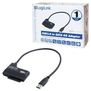 LogiLink USB, SATA Adapter [1x SATA-combi-bus 15+7-polig - 1x USB 3.2 Gen 1 stekker A (USB 3.0)] AU0013-1