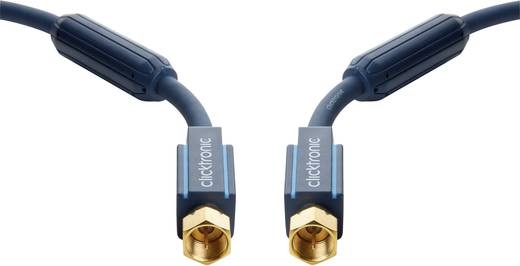 clicktronic Satelliet Aansluitkabel [1x F-stekker - 1x F-stekker] 15 m 95 dB Vergulde steekcontacten, Met Ferrietkern Bl