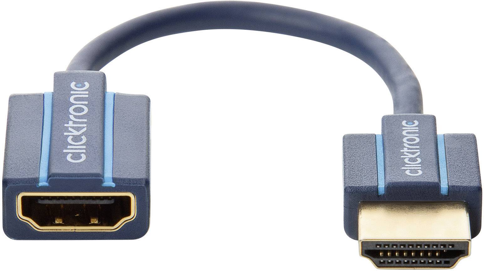 Clicktronic HDMI™ Flexadapter für schmale TV-Wandabstände und enge Ecken 0.1 m-0