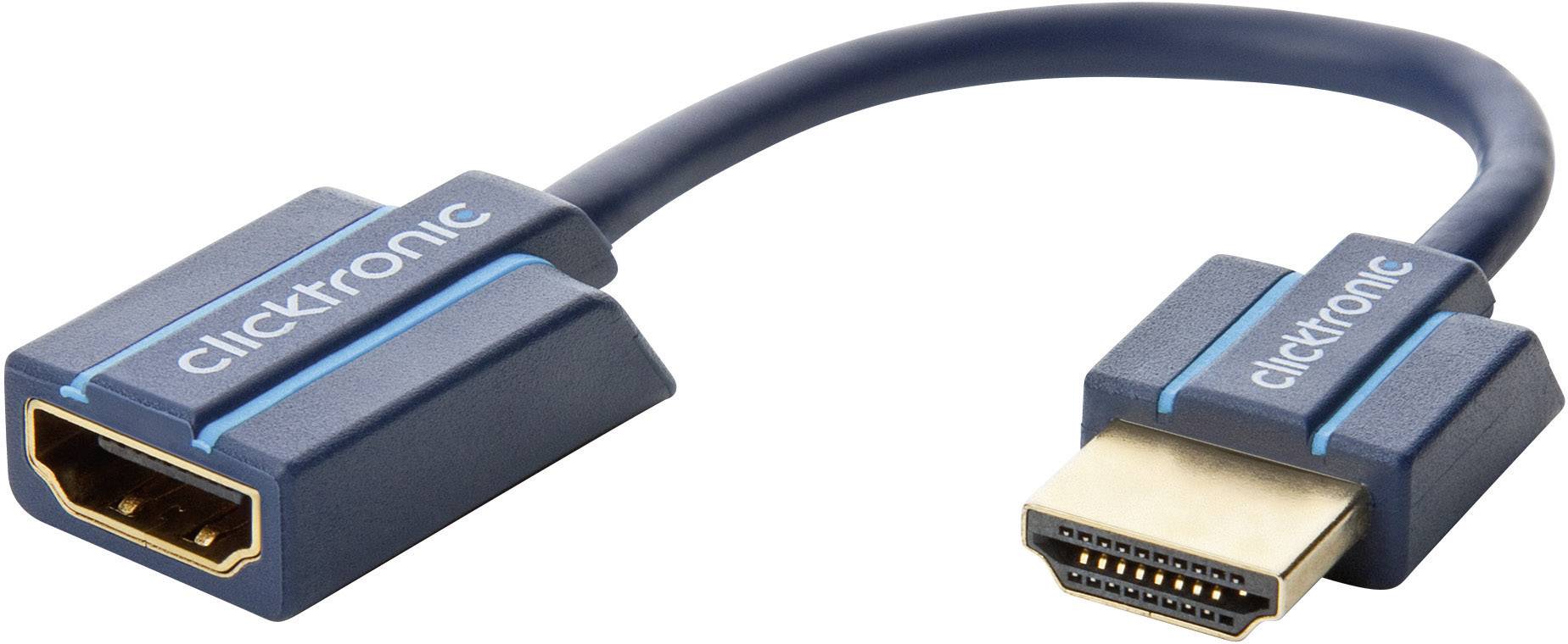 Clicktronic HDMI™ Flexadapter für schmale TV-Wandabstände und enge Ecken 0.1 m-1
