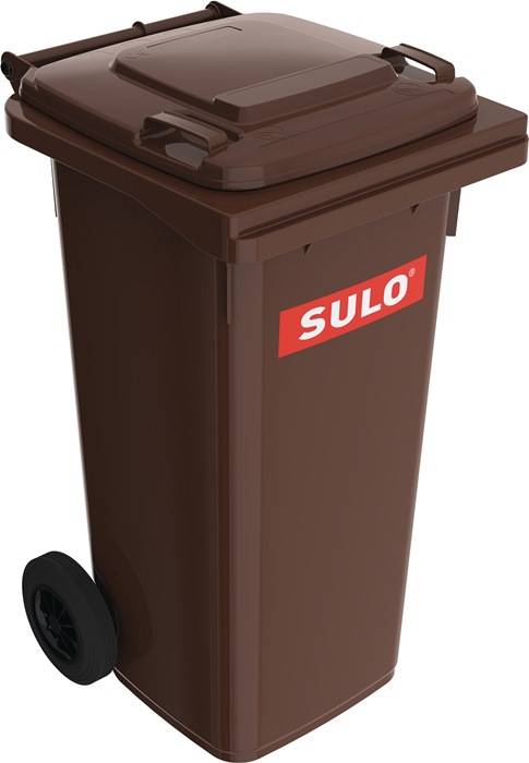 Vuilcontainer 120 l HDPe bruin verrijdbaar, volgens EN 840 SULO