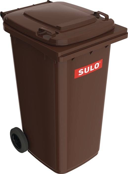Vuilcontainer 240 l HDPe bruin verrijdbaar, volgens EN 840 SULO-0